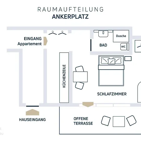 Charmantes Am Hafen Mit Gratis Bettwaesche-paket Und Terrasse Lägenhet